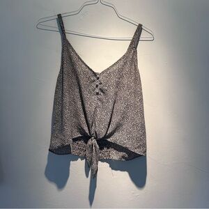 Women's Black and White Spotted Top